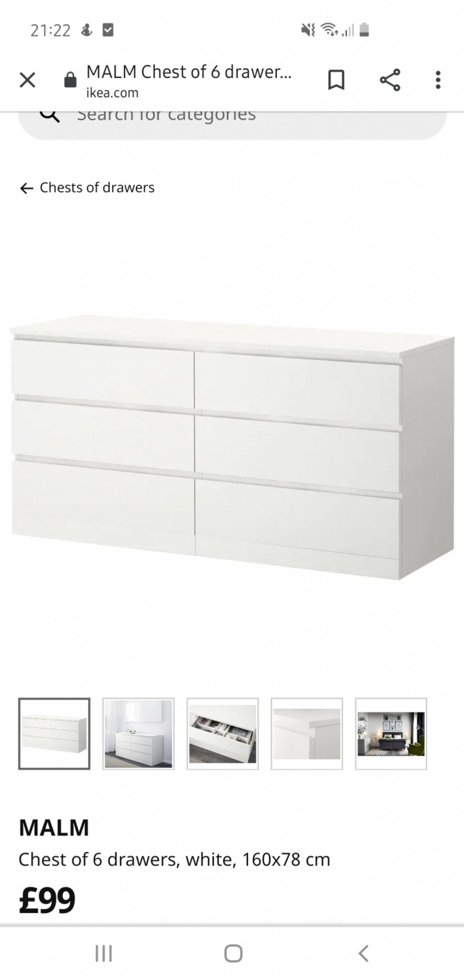 Ikea Malm Chest Of 6 Drawers In N8 Haringey For 55 00 For Sale
