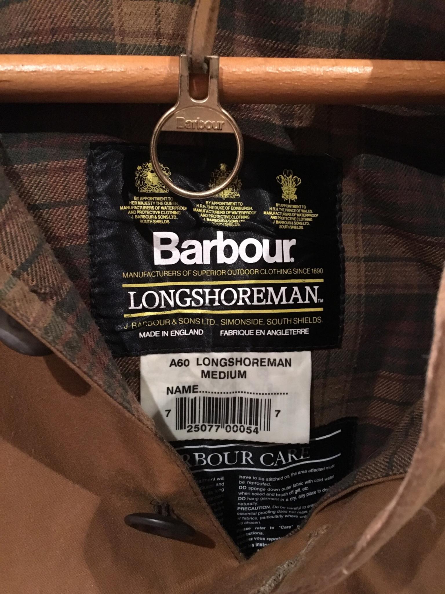 barbour longshoreman wax jacket