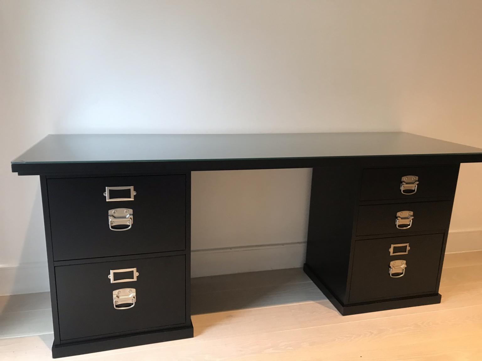 Glass Top Desk With File Cabinets In Nw3 Camden Fur 225 00 Zum