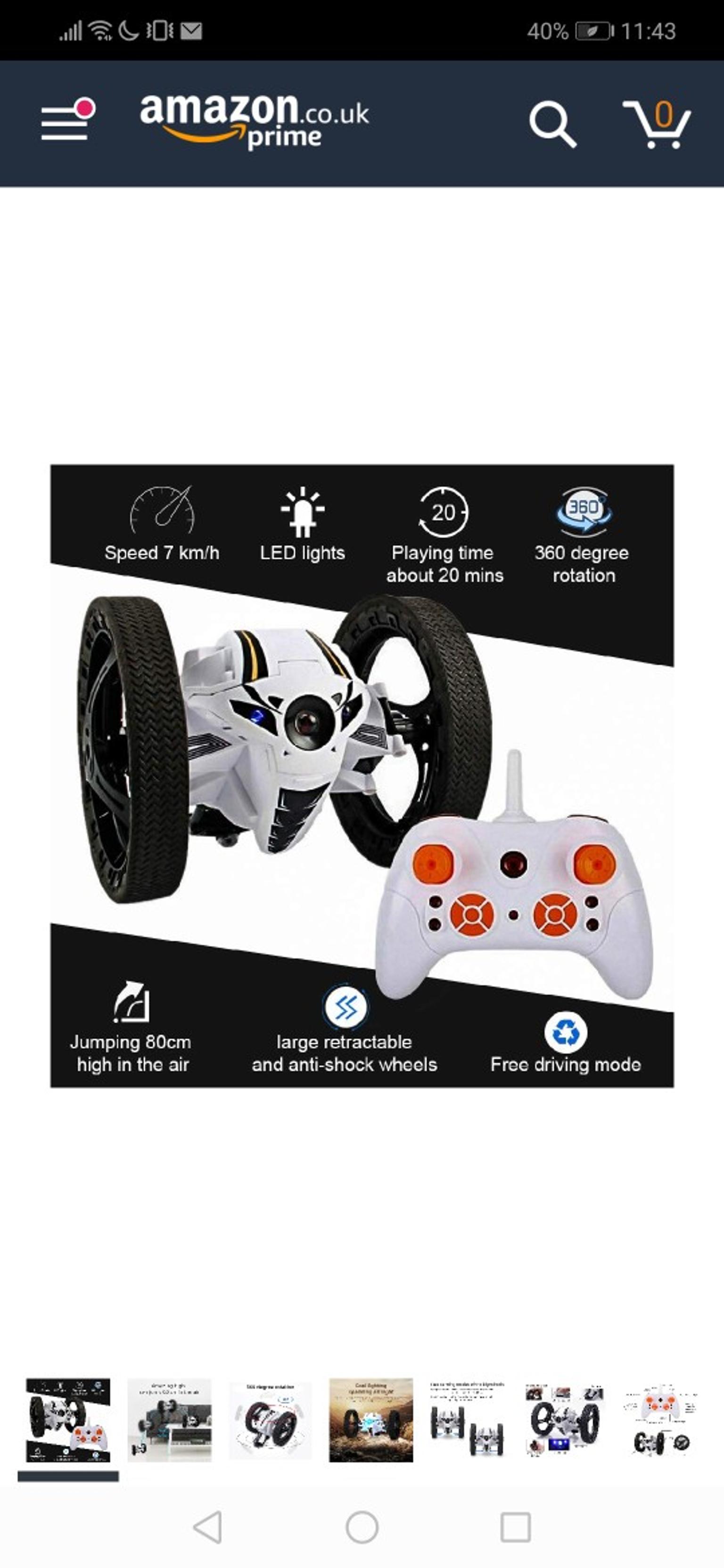 Wireless Remote Control Stunt Car with 2.4GHz 4CH RC Bounce Car with 360/° Rotation Double Sided Tumbling and Extreme High Speed Rotating LED Headlights and Music RC Toys for Kids KINGBOT Jumping Car