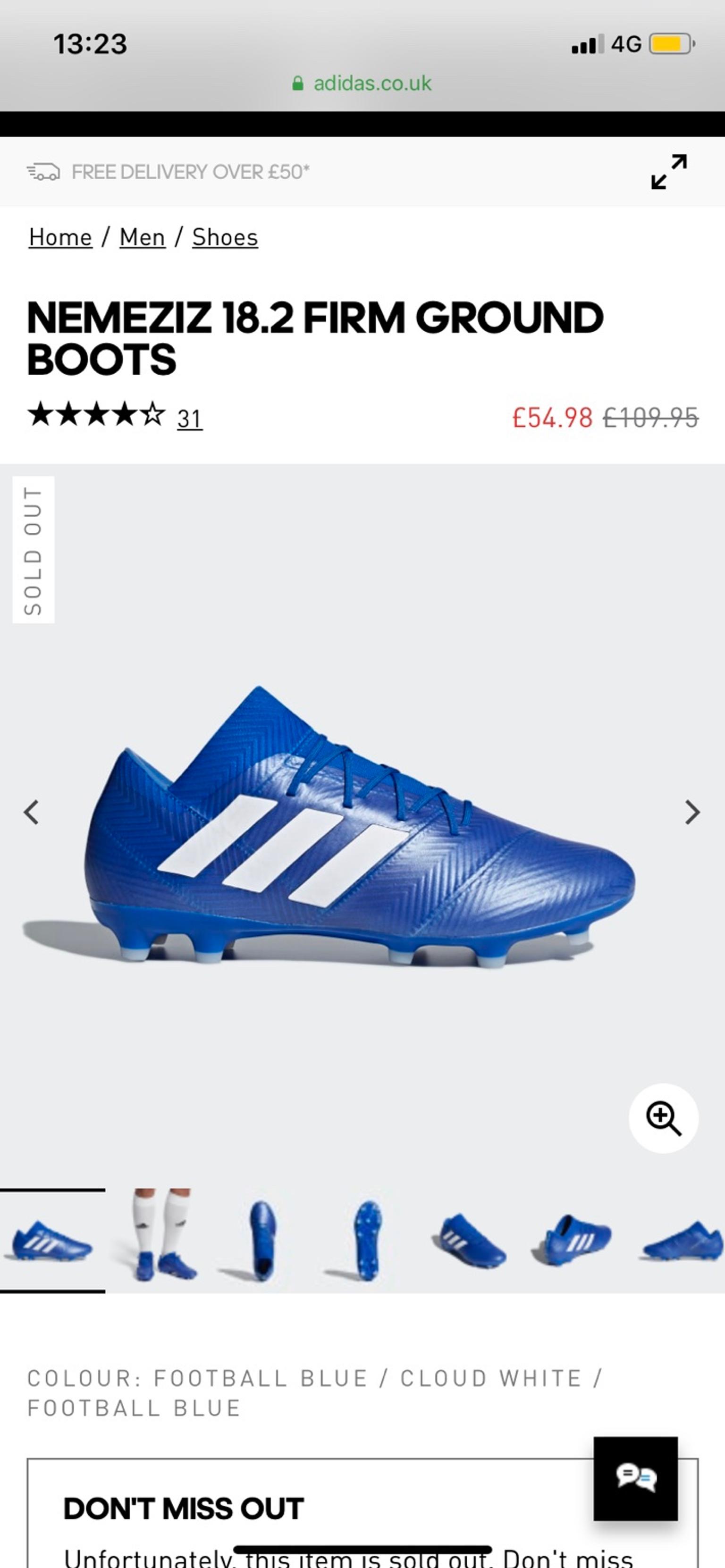 Adidas Nemeziz 18 2 Size 7 Football Boots New In Wa1 Warrington