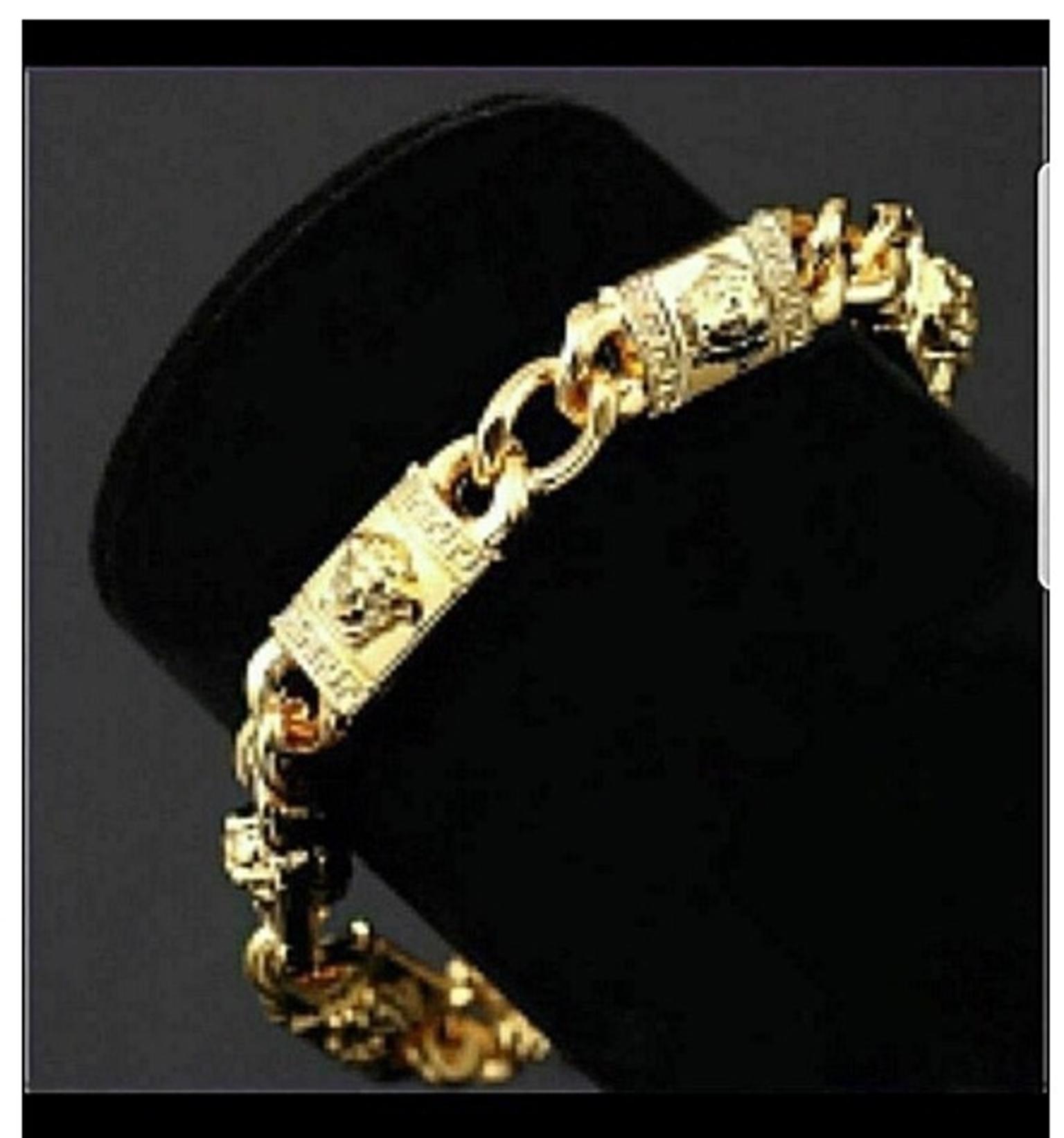 versace 18k gold bracelet