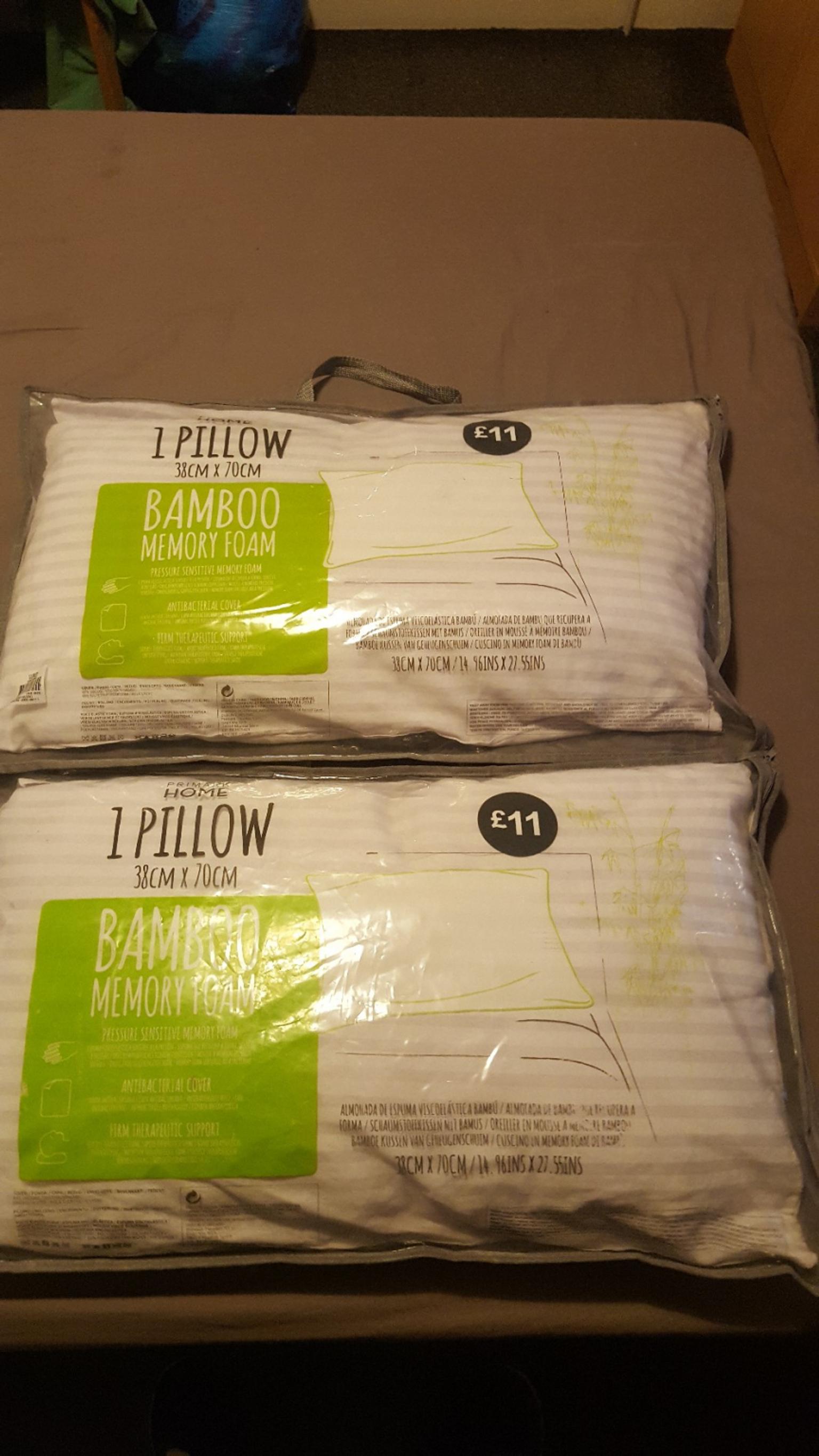 2 pillows Bamboo memory foam in 