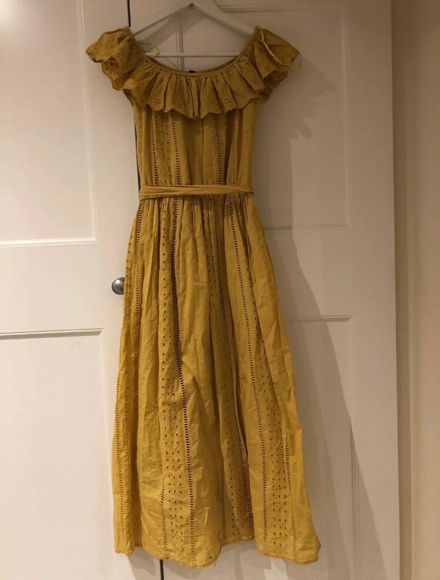 zara mustard yellow dress