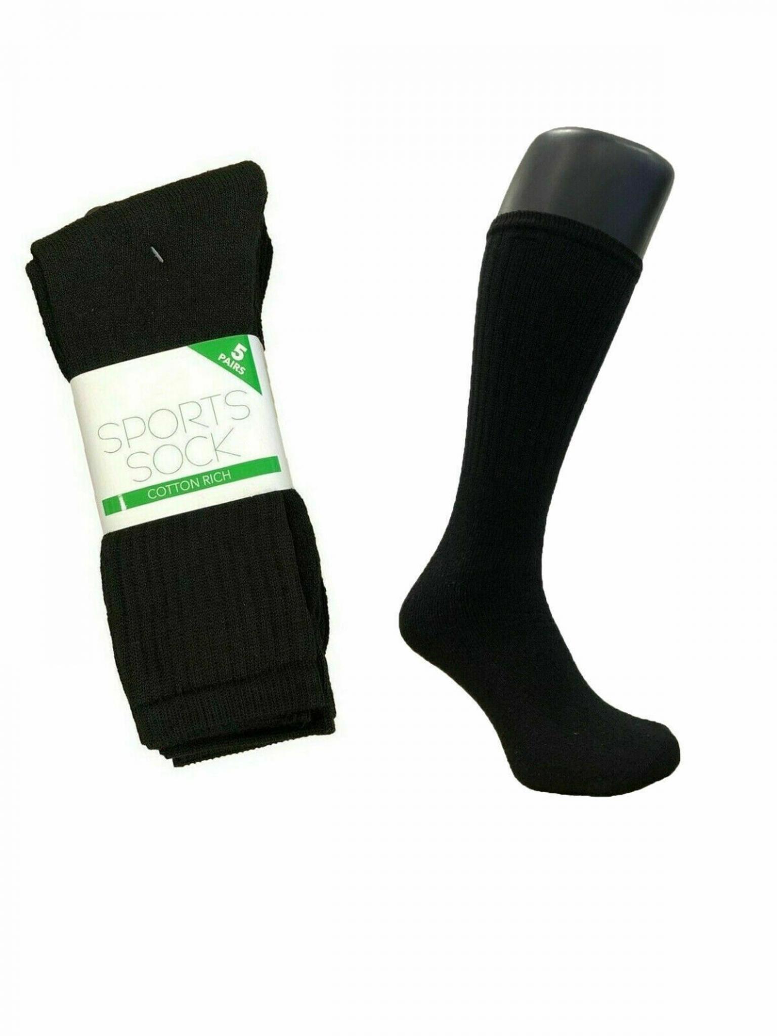 High Quality 6 Pair Unisex Cotton Rich Sport Socks Shoe Size 6-11 