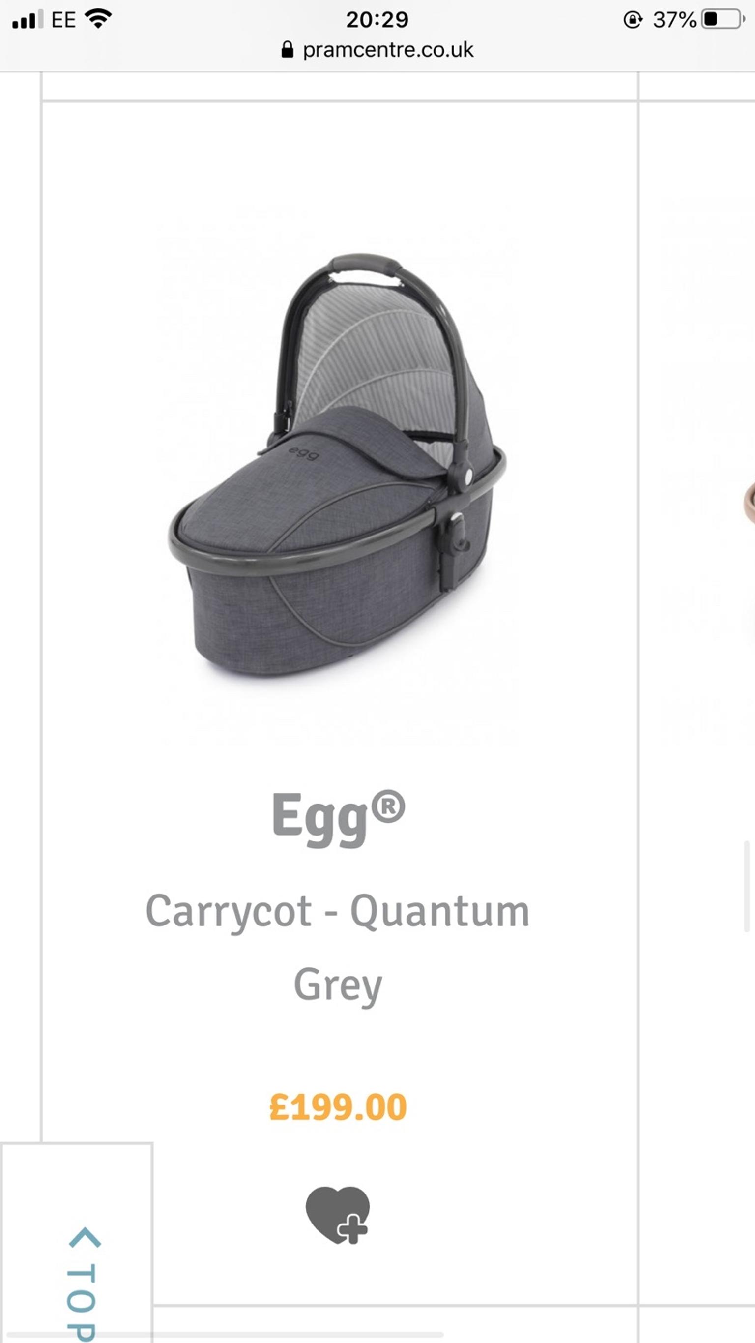 egg quantum grey carrycot