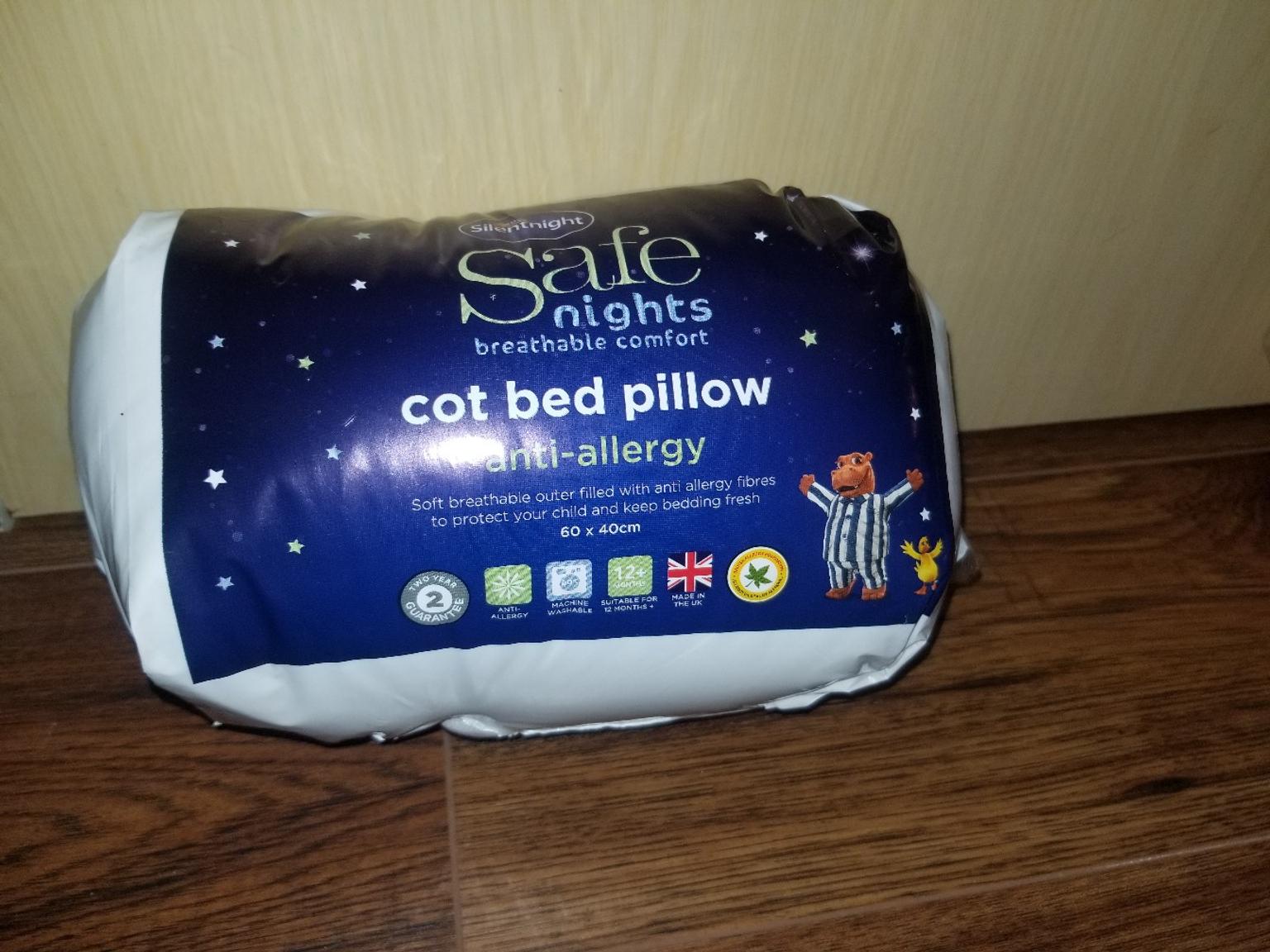 Machine Washable 2 X Silentnight Anti Allergy Pillows Microfibre Hollowfibre