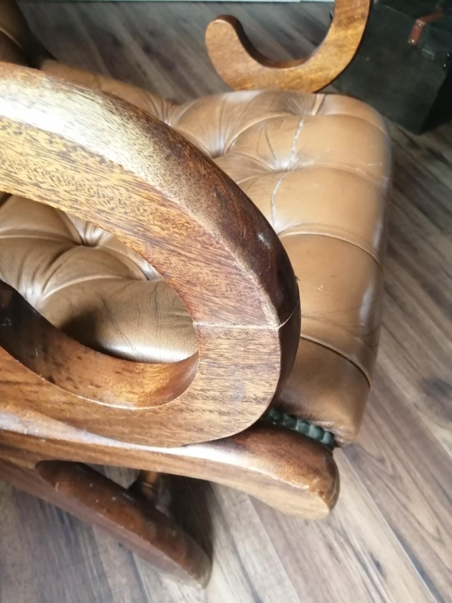 Antique Leather Slipper Chair In Ch42 Wirral For 140 00 For Sale