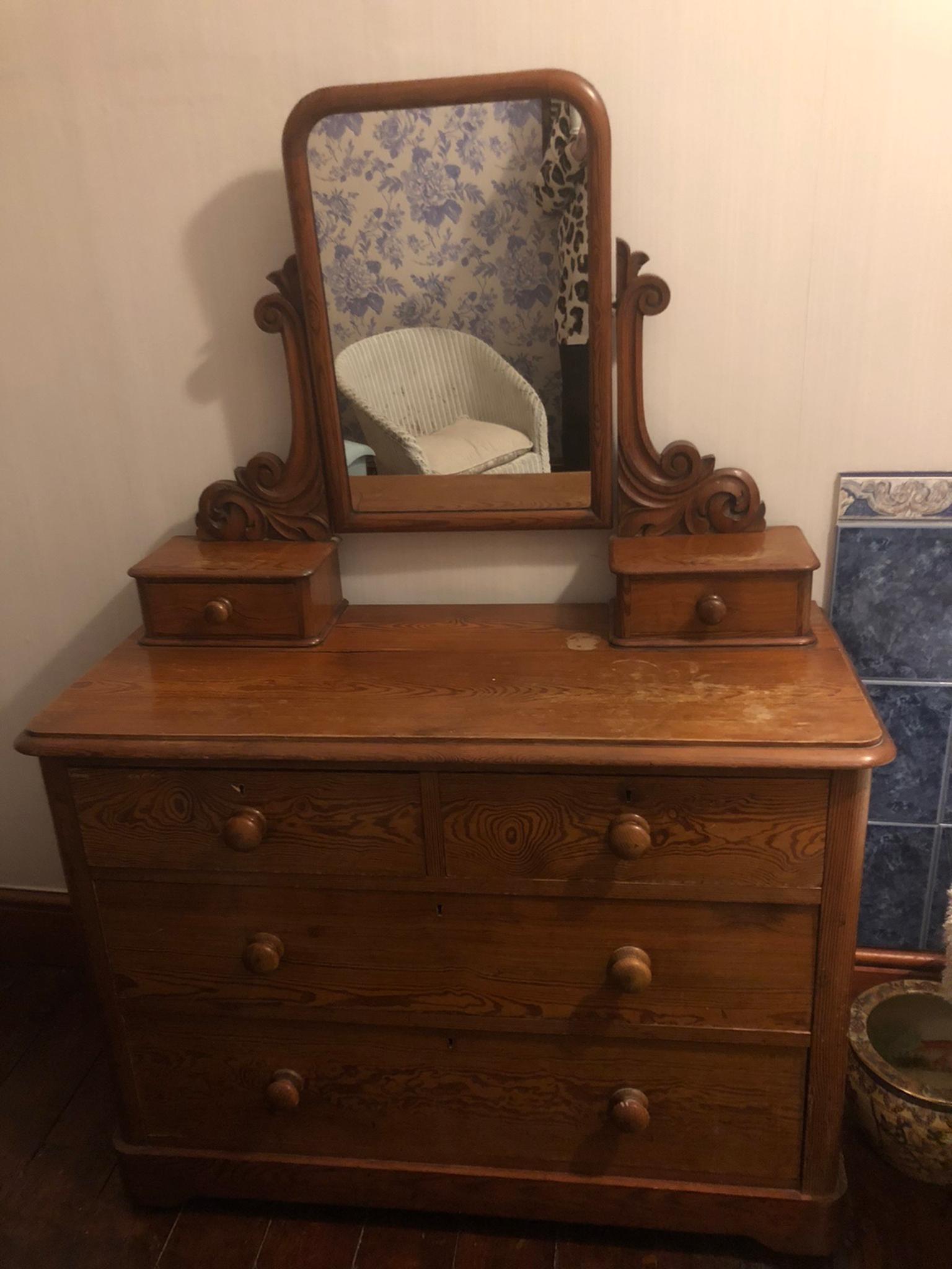 Antique Dresser With Tilt Mirror In Wigan For 200 00 For Sale