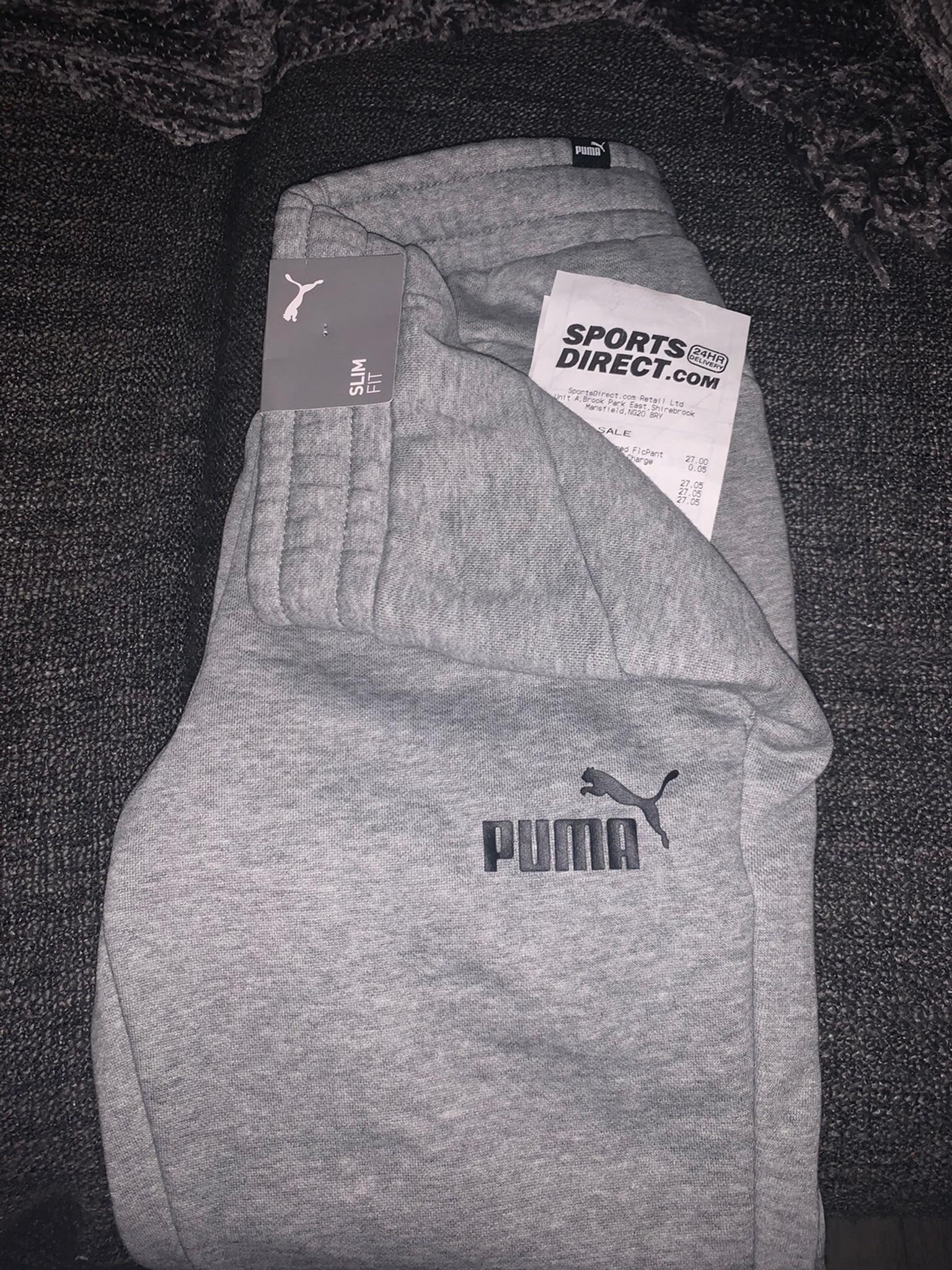 puma tracksuit bottoms grey