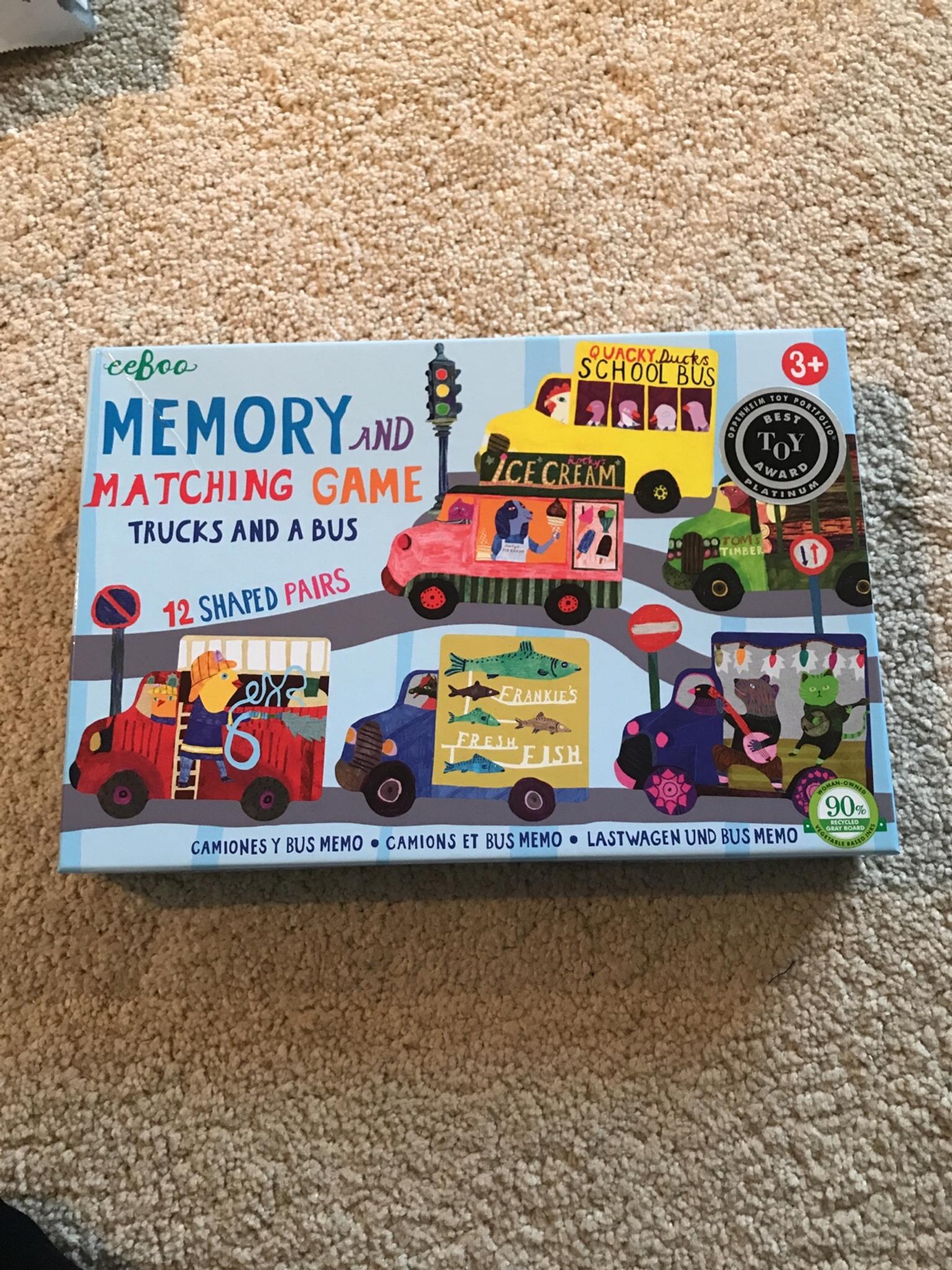 eeBoo Tucks and a Bus Memory Matching Game