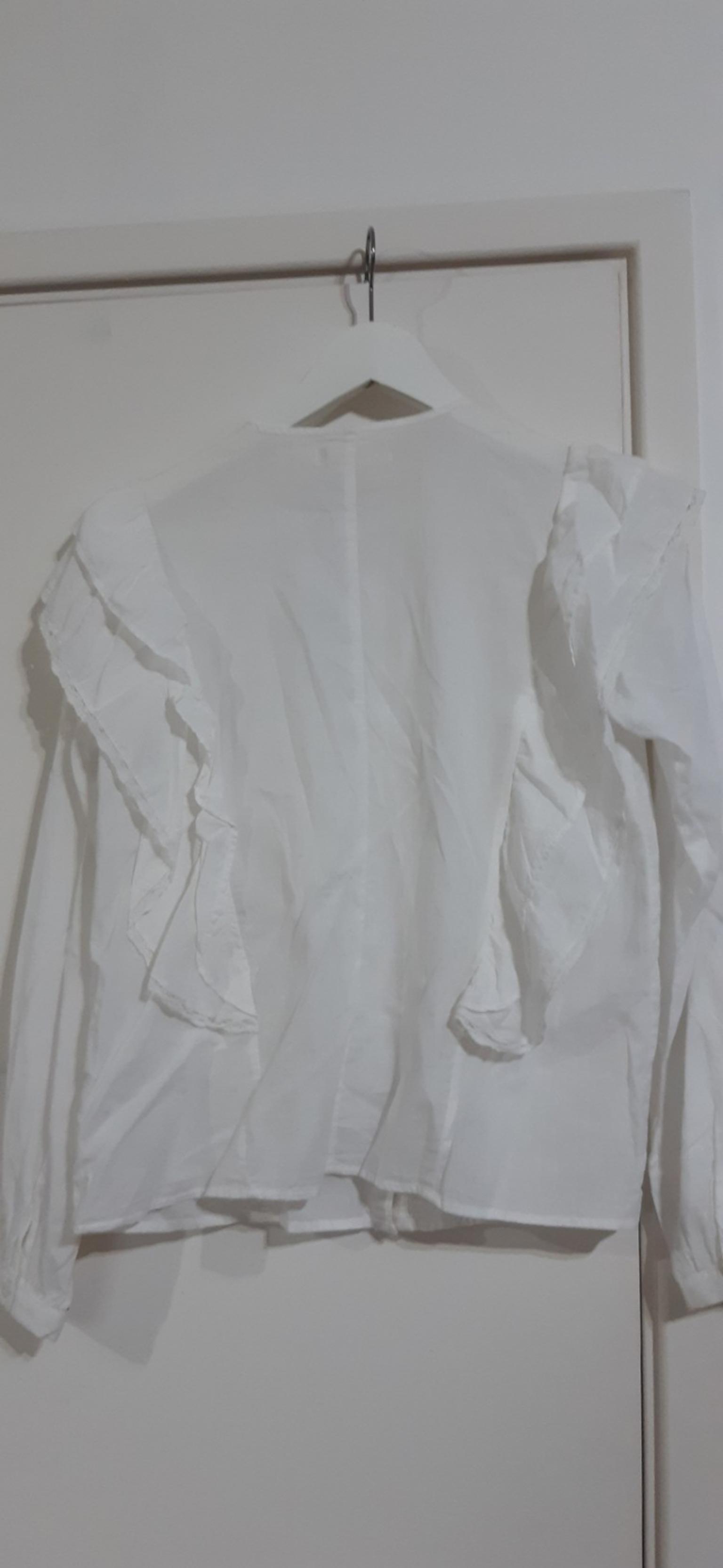 zara basic white blouse
