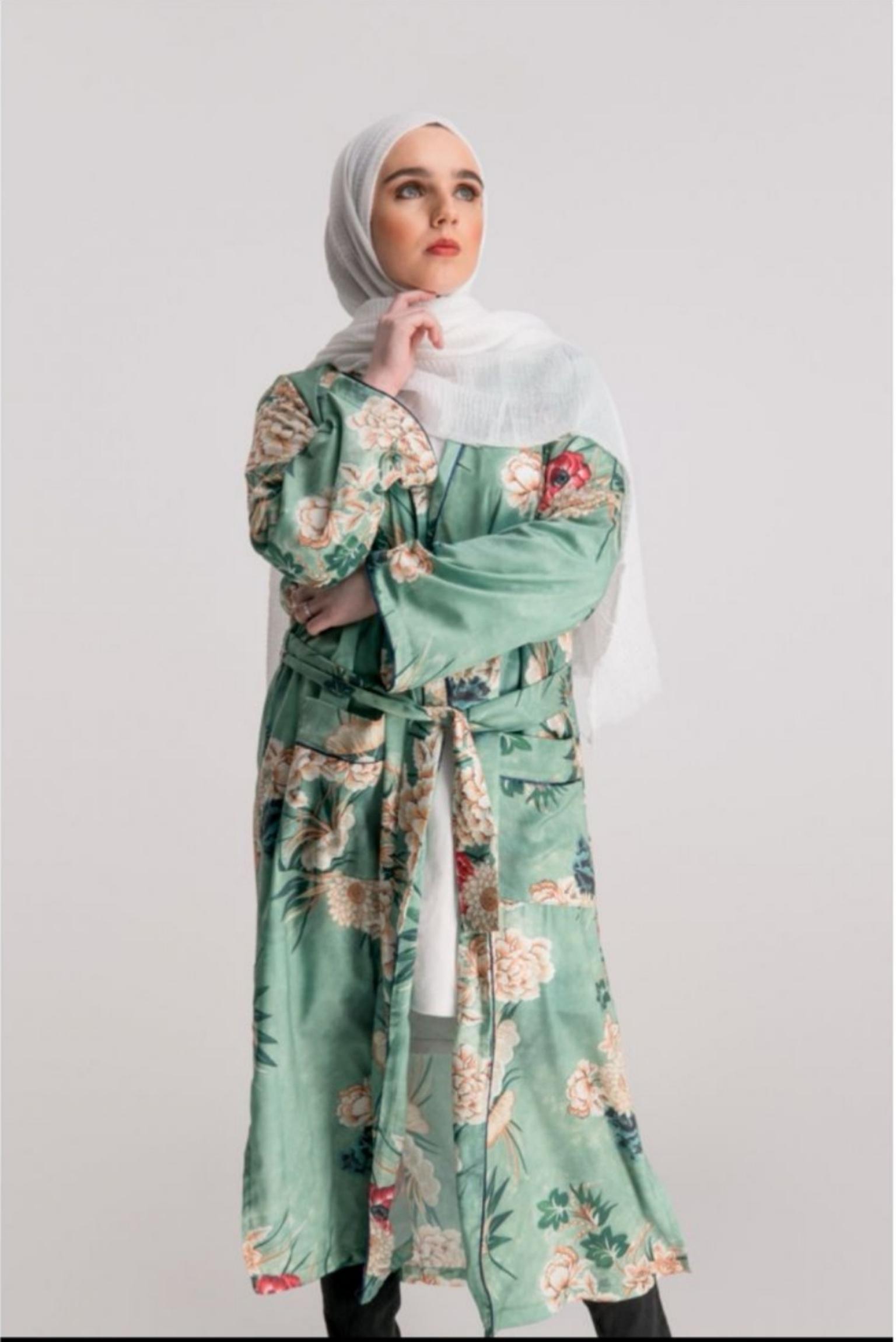 Zara Replica green floral kimono with 