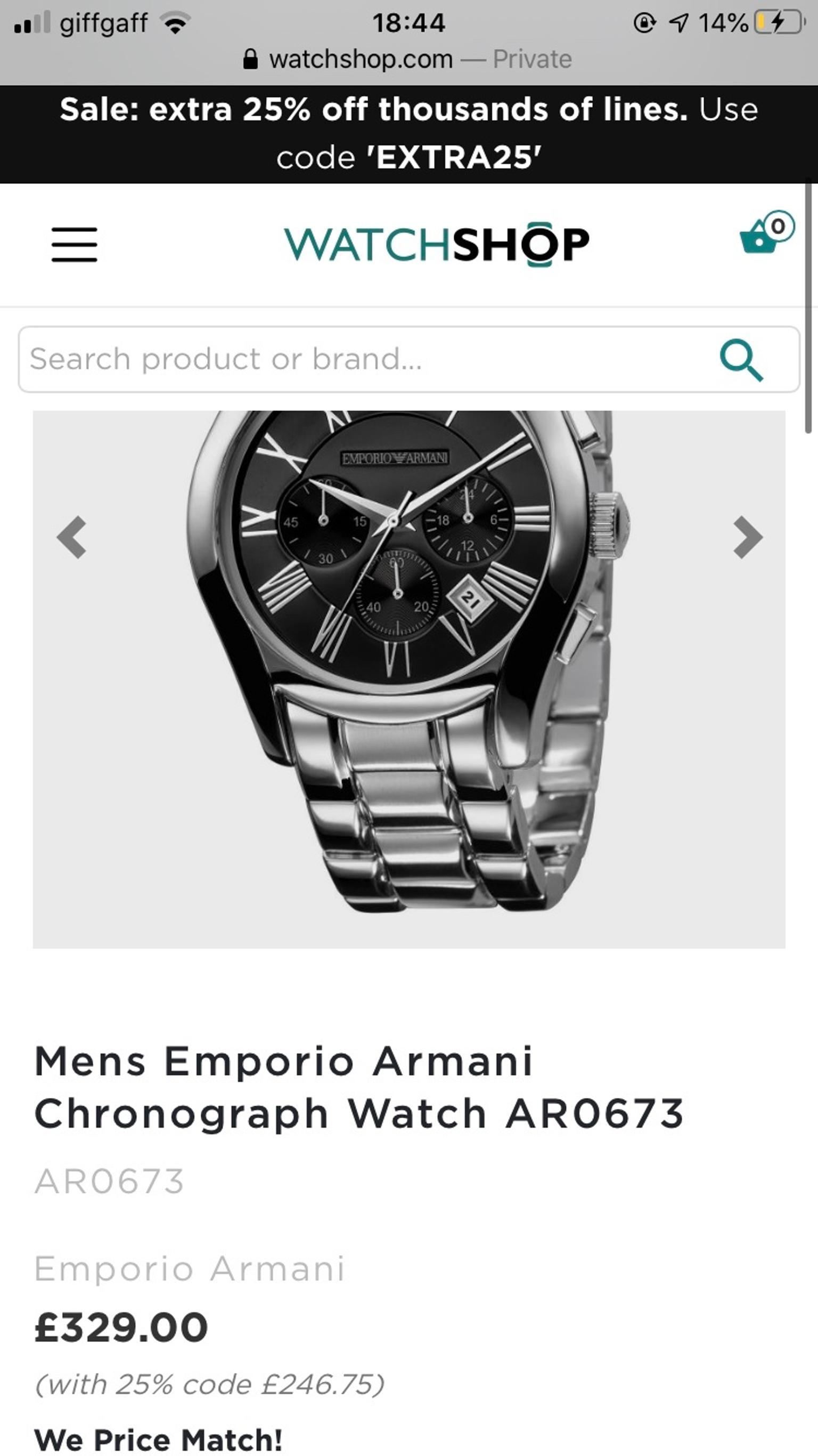 emporio armani ar0673 price