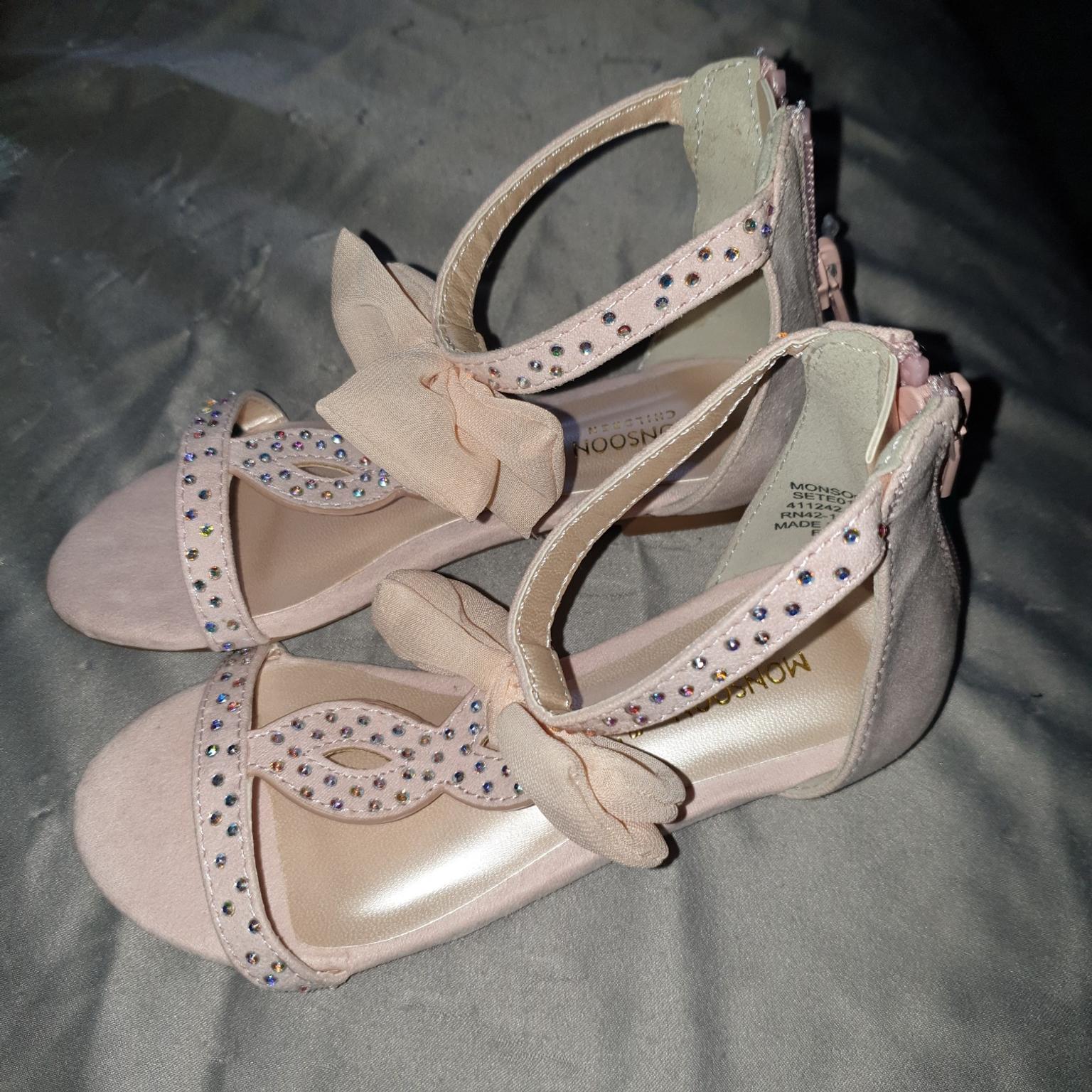diamante bow sandals