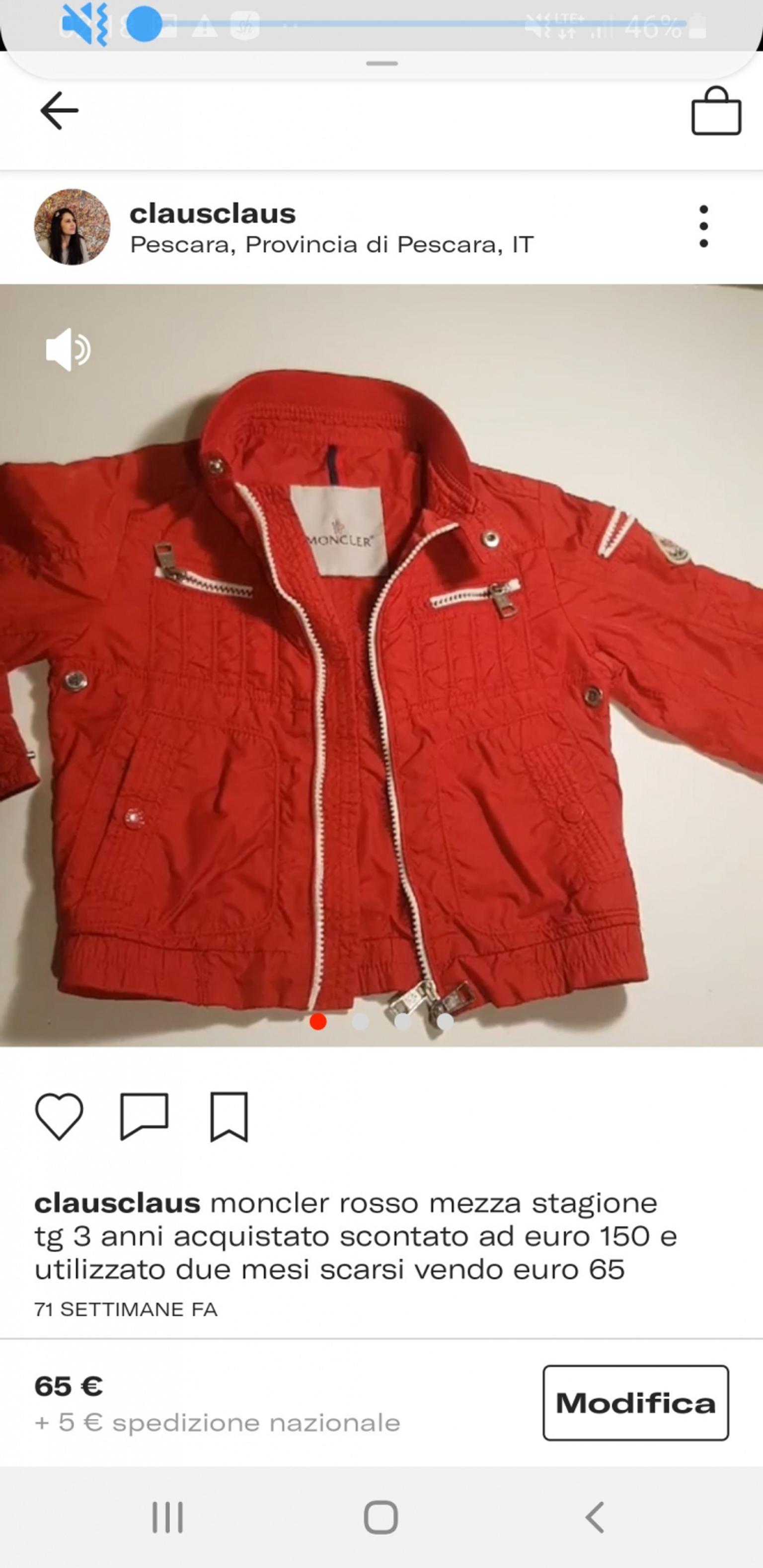 moncler in 65127 Pescara for €58.00 for sale | Shpock