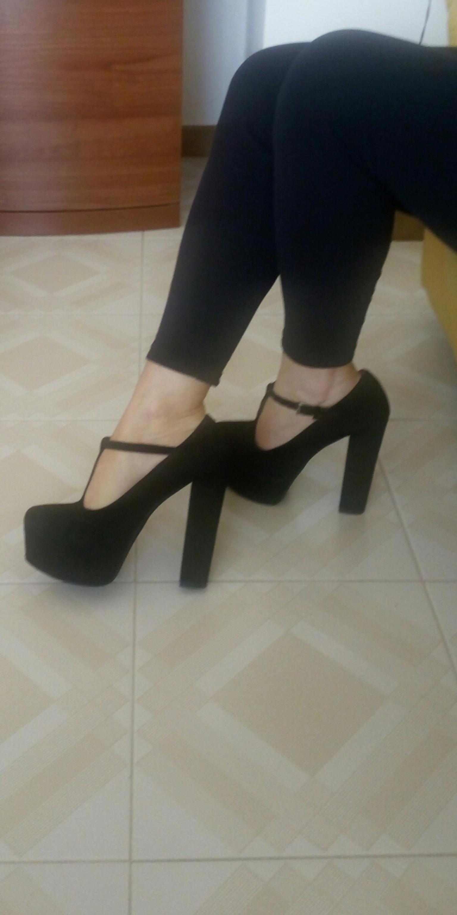 scarpe con plateau nere