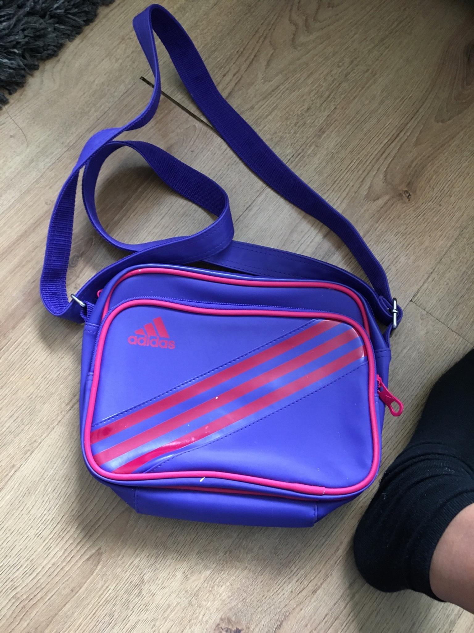 purple adidas bag