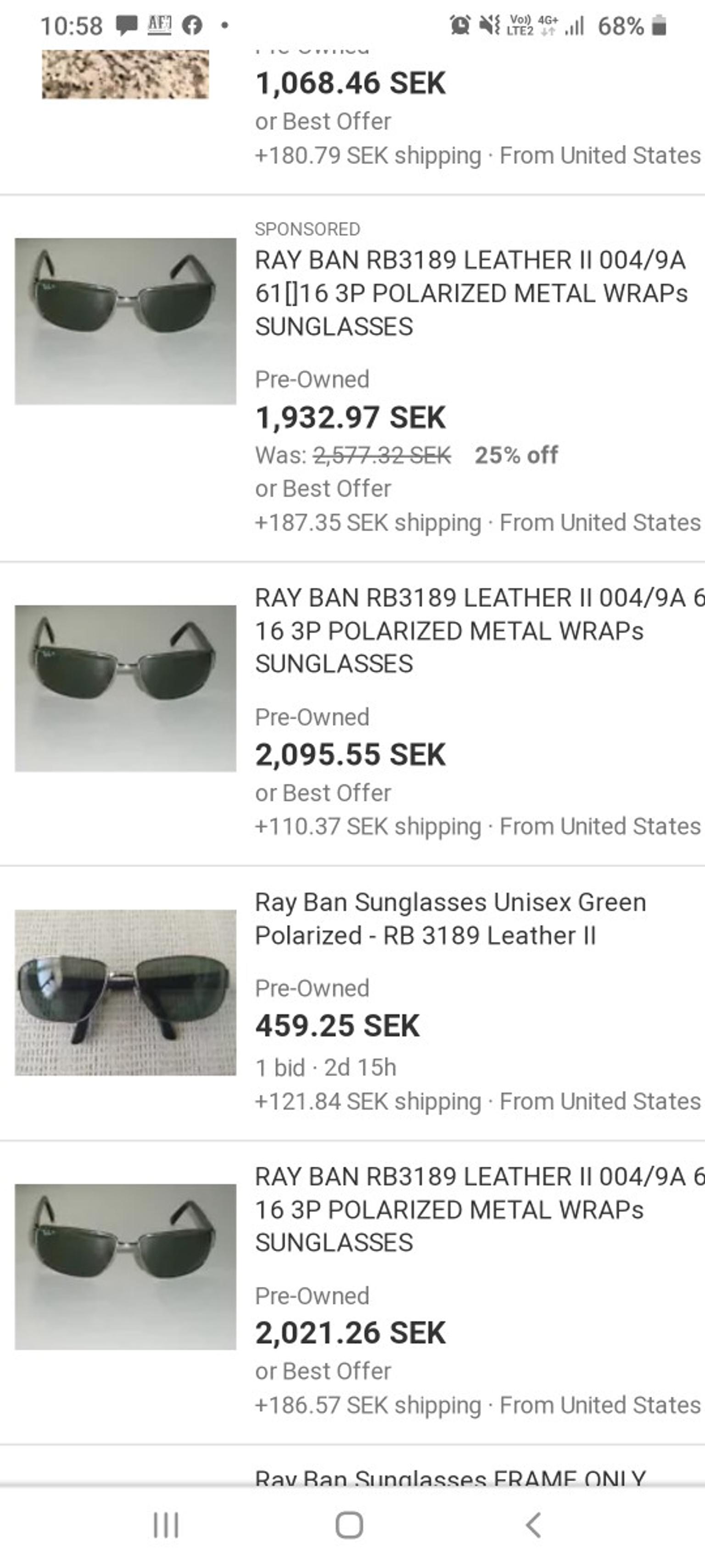 ray ban rb 3189 leather ii