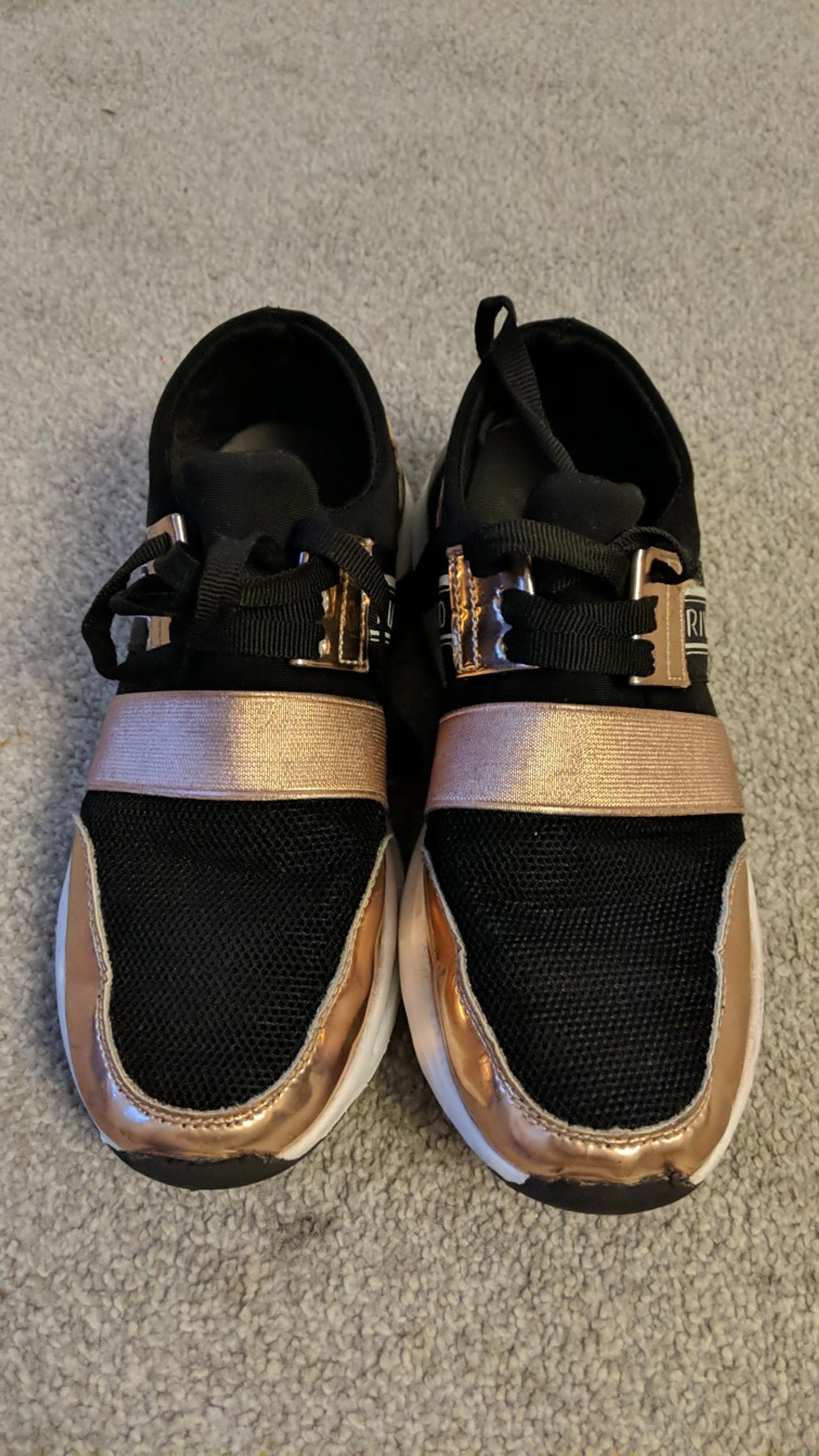 river island rose gold trainers