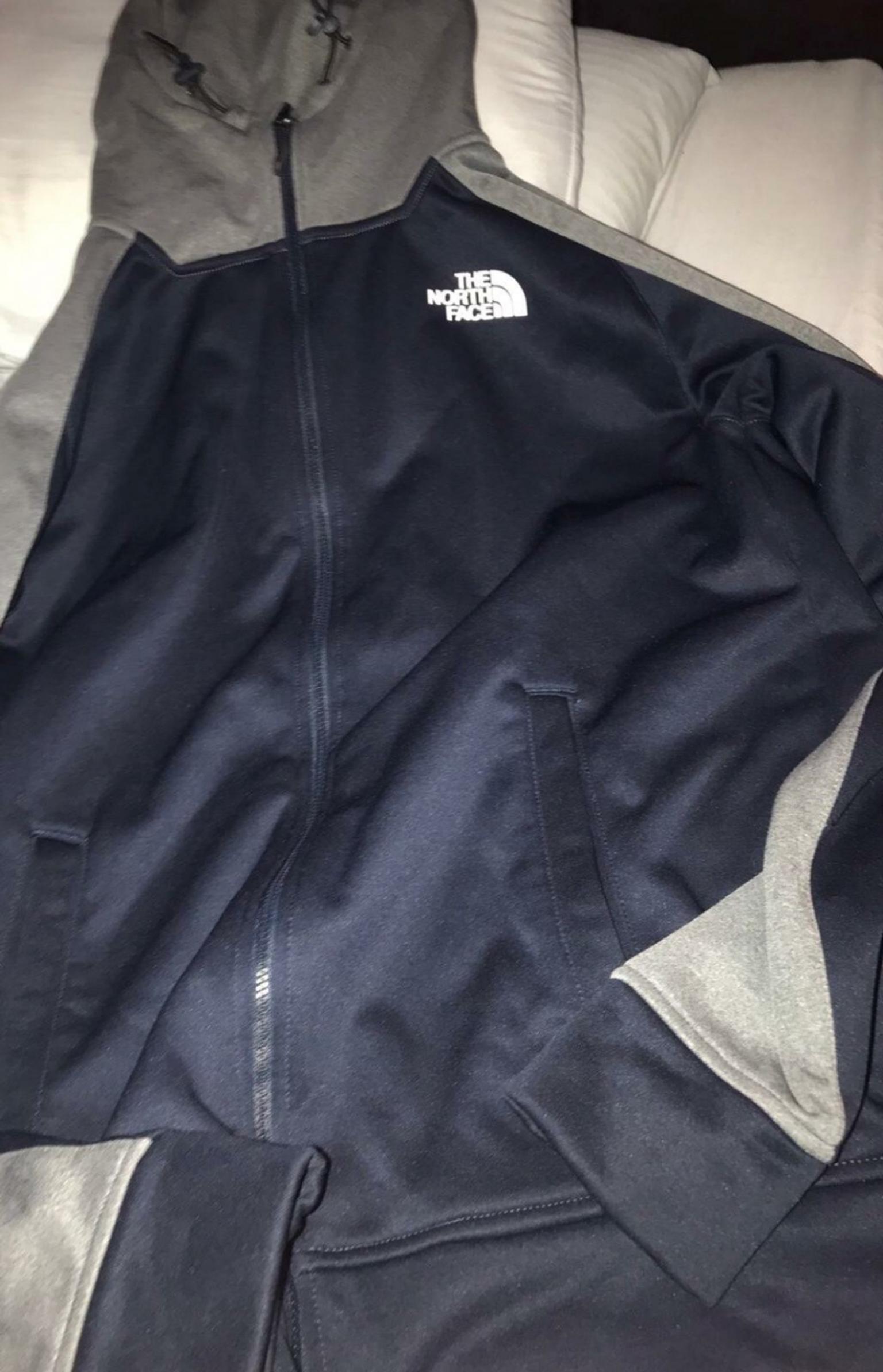 mens blue north face tracksuit