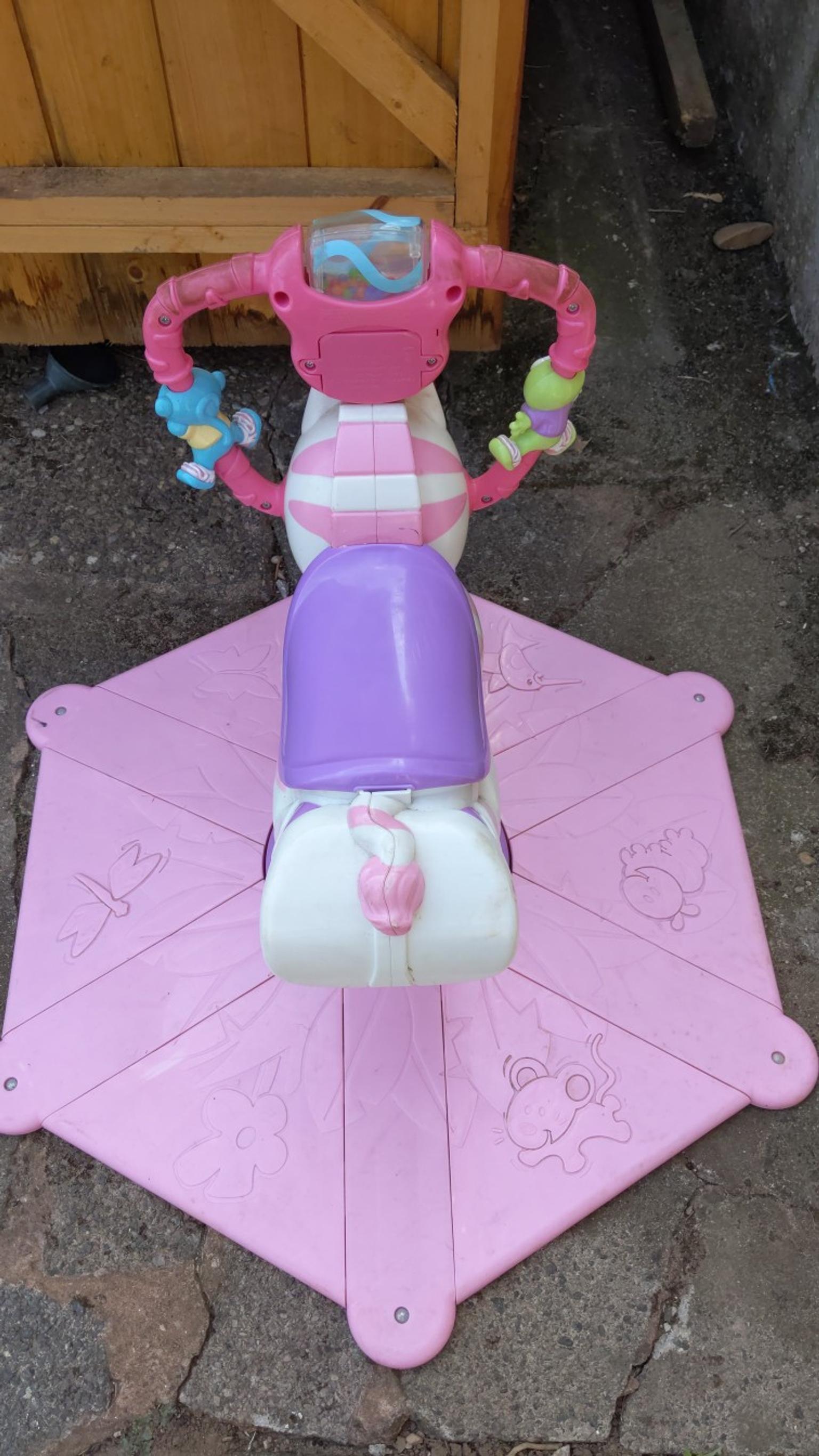 fisher price bounce and spin zebra pink