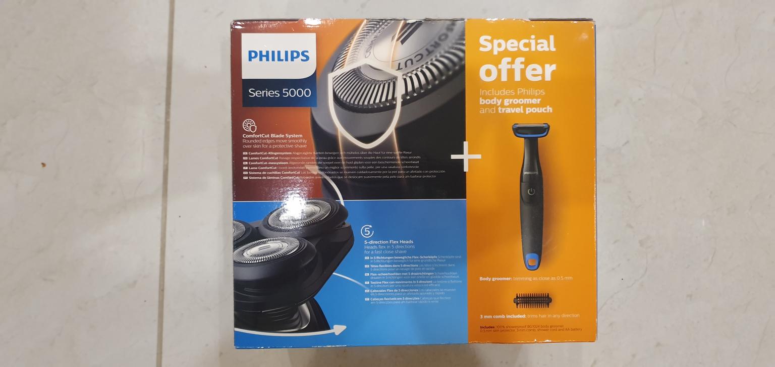 philips series 5000 wet & dry electric shaver & body trimmer